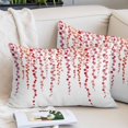 thumbnail image 2 of Red Polka Dots Throw Pillow Covers, Vintage Abstract Art Watercolor Soft Breathable Pillow Cases with Invisible Zipper for Sleeping, Small Pillowcases for Couch Bed Sofa Chair 16x24 Inches, 2 of 9