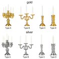 thumbnail image 2 of 1:12 Scale Photo Props Scene Model Miniature Candlestick Dollhouse Candle Holder Doll Accessories Mini Desktop Ornament SILVER TYPE B, 2 of 8