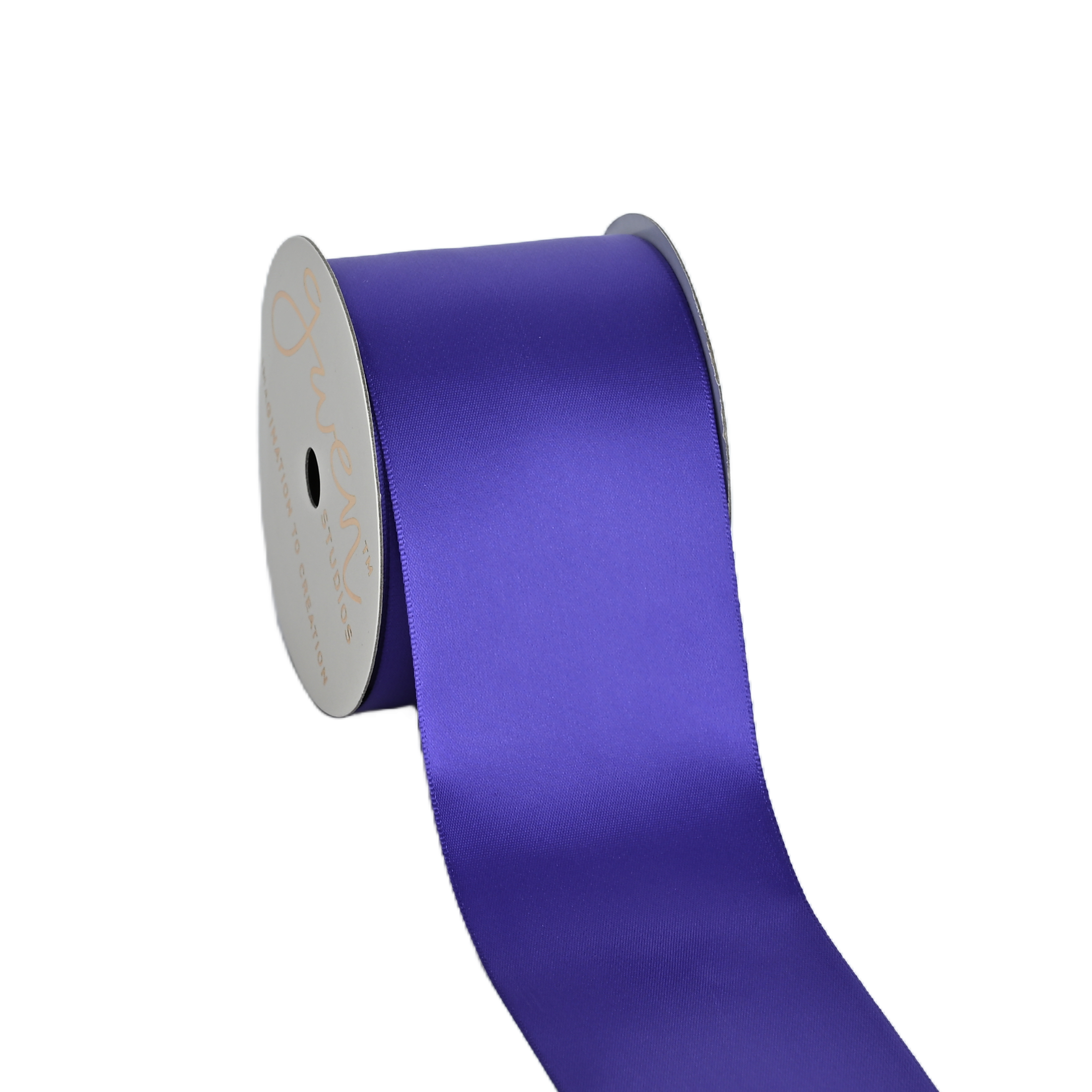 Gwen Studios 2.5" Purple Satin Ribbon, 3 Yards