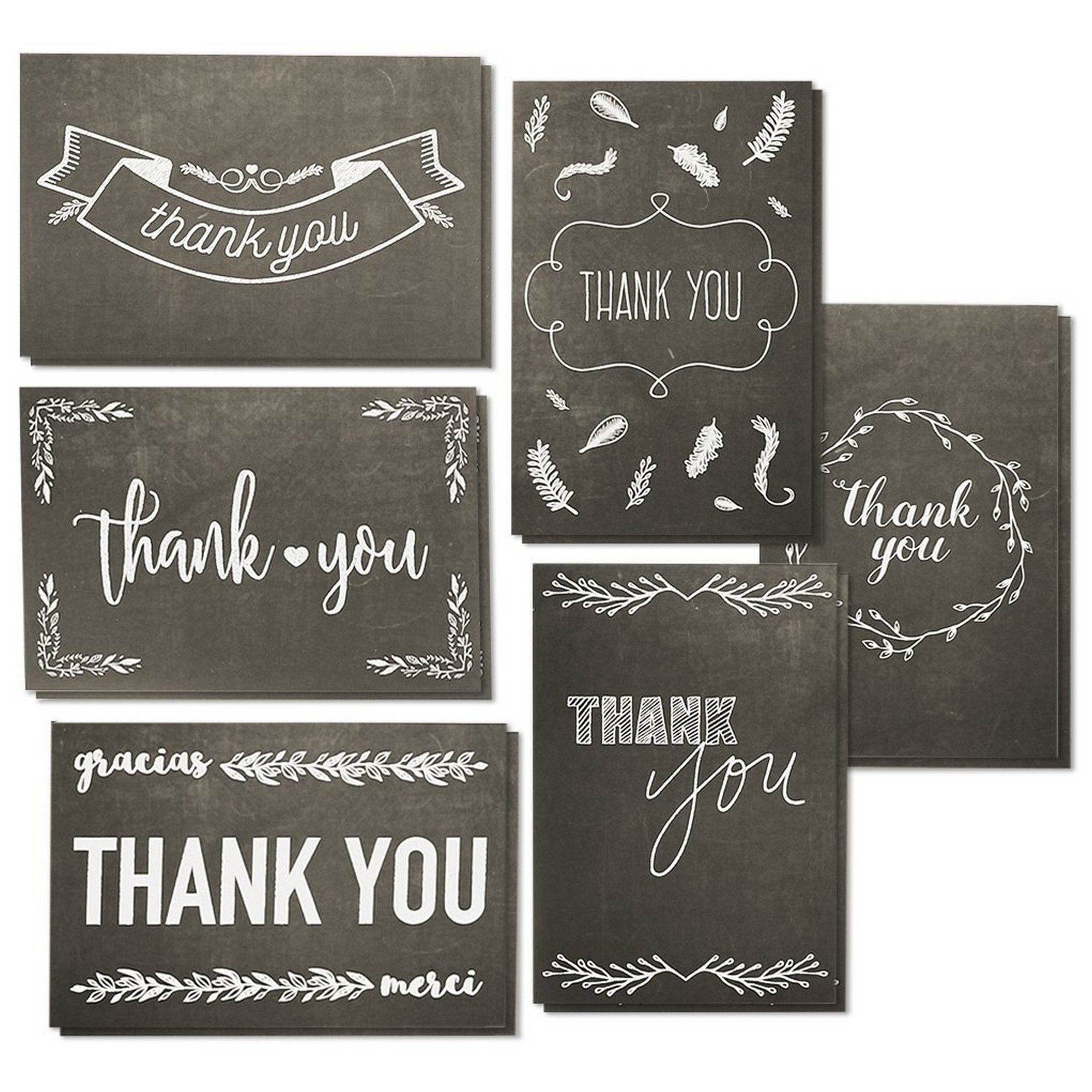Fire Truck Chalk Style Personalized Childrens Birthday Party Thank You Cards