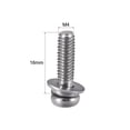 thumbnail image 2 of Unique Bargains M4x16mm Stainless Steel Phillips Pan Head Machine Screw Spring Plain Washer 10pc, 2 of 2