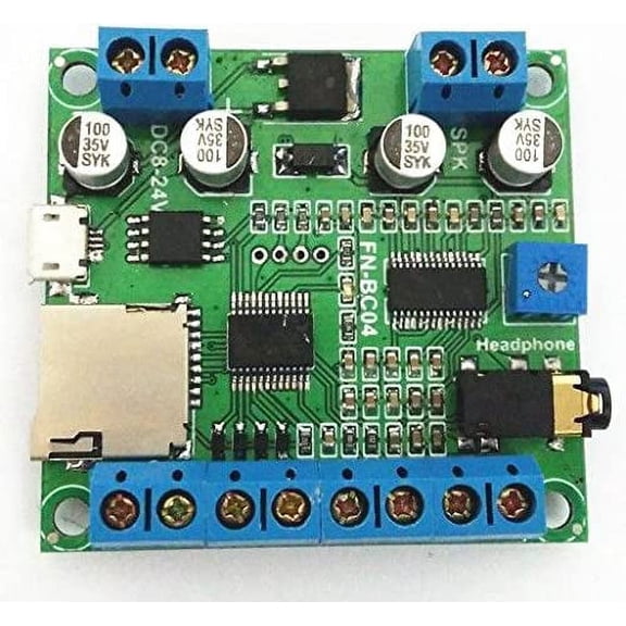4 Buttons Triggered MP3 Player Board with 10W Amplifier and Terminal Blocks