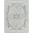 thumbnail image 3 of Mark&Day Washable Rugs, 9x12 Dry Ridge Traditional Ivory Area Rug, Ivory Blue Carpet for Living Room, Bedroom or Kitchen (9'2" x 12', Machine Washable), 3 of 8