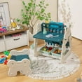 3in1 Kids Art Easel w/Stool, DoubleSided Dry Erase Board