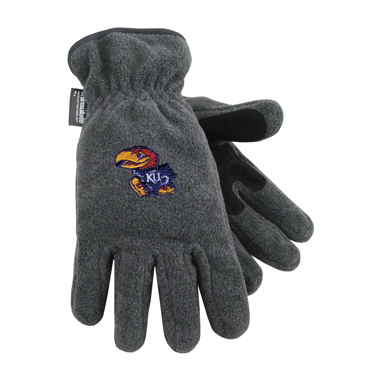University of Kansas Heavy-Weight Fleece Gloves by