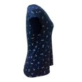 thumbnail image 3 of Blusa Simply Basic Talla M Estampado Flores Marino, 3 of 3