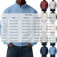 thumbnail image 6 of Fmbrln Mens Solid Color Sweatshirt Zip Up Stand Collar Knit Jacket Fall Winter Long Sleeve Fashion Tops Black 3XL, 6 of 6