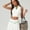 White, variant on PISONIC 2 Piece Tennis Dress for Women Pleated Tennis Skirt Sleeveless Racerback Padded Crop Top Golf Workout Outfits