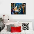 thumbnail image 4 of EastSmooth  Light of The World Canvas Wall Art Print, Manger Scene Celebrating the Birth of Jesus Christ, Christmas Home Décor, Nativity Scene Artwork, 4 of 4
