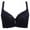 Black, variant on Xunlbb Best Bras for Women Plus Size Woman's Embroidered Glossy Comfortable Breathable Bra Underwear No Rims(White,38) on