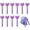 Purple, variant on 10 Pcs Cheer Pin Me Ribbon Cheerleader Bow Keychain Ribbon Cheer Keyring with Glitter Rhinestones Bow Lanyard Pendant for Women Girls.