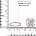 thumbnail image 4 of Rose Tone, Simulated Cubic Zirconia Size-8 Full Eternity Wedding Band Ring 925 Sterling Silver, 4 of 7