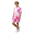 thumbnail image 7 of Amidoa Girls 2 Piece Outfits Summer Clothes Short Sleeve Cute T-Shirt and Casual Shorts Kids Clothing Sets Pink Size 2T, 7 of 7