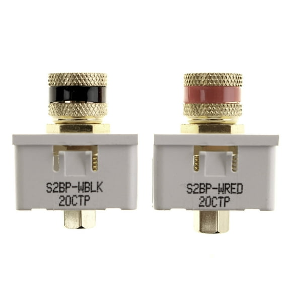 Pass & Seymour Legrand S2BP-WV Audio Speaker Binding Posts, One Pair, Insert