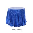 thumbnail image 3 of Beautynvta Sequin Tablecloth, 47.24''x47.24'' Round Sequin Tablecloth, Glitter Table Cover for Wedding Party Birthday Decoration, Blue, 3 of 6