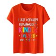 thumbnail image 1 of asdoklhq Juniors Plus Tops & T-Shirts, Women Casual Printing Pullover Short Sleeve T-Shirt Tops Blouse, 1 of 3