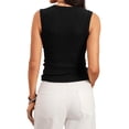 thumbnail image 4 of Womens Deep V Neck Tank Tops Sexy Casual Ribbed Fitted Sleeveless Going Out Tops 2026 Summer Fashion Shirts S, 4 of 6