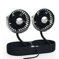 thumbnail image 1 of Car Fan 360 Rotatable Dual-head Cooling Fan Usb Rechargeable Car Seat Fan, 1 of 5