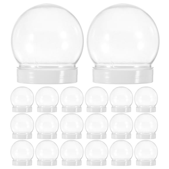 Jarras de joyería de 20pcs jarro transparente frasco de recipiente transparente con jarra reutilizable de tapa para frasco de galletas de cocina