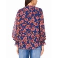 thumbnail image 2 of Vince Camuto womens  Split Neck Blouse, m, Blue, 2 of 3