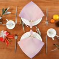 thumbnail image 5 of Iauyy Satin Napkins Set of 6- Pink-purple Blend DIY Printing Decoration Cloth Napkin- Easy Care for Home/Party, 5 of 8
