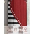 thumbnail image 6 of Valentine's Day Sheer Curtains 54 Inch Length 2 Panels Set, Red Love Heart Black Striped Farmhouse Voile Window Treatment Rod Pocket Short Kitchen Curtains Drapes for Bedroom 52"x54"x2, 6 of 7