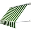 4 ft. NEVADA® Retractable Slope Awning (52.5"Wx31"Hx24"D) Forest/White Stripe (FW)