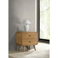 thumbnail image 2 of Robyn 2-drawer Nightstand Bedside Table Light Ash, 2 of 13