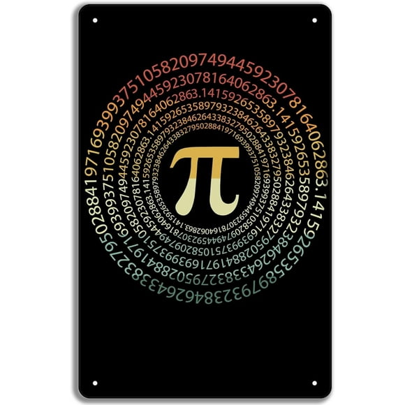 Math Pi Day Pi numbers of pi Science Posters 12 x 8 Inch Metal Tin Sign Man Cave Wall Decor
