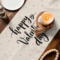 thumbnail image 3 of Valentine's Day Table Runner - 108 Inch Long Red Flamingos Roses Love Romance Beige Cotton and Linen Blended Dress Scarves Farmhouse Table Runner for Kitchen Dining, Coffee Table, 13" x 108", 3 of 8