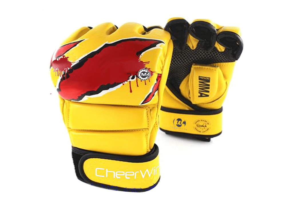 Cheerwing Boxing Gloves MMA UFC Sparring Grappling Fight Punch Mitts Leather Training Gloves by Wolon