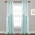 thumbnail image 2 of Lush Decor Polka Dot Sheer Single Window Curtain Panel - Blue - 38 X 84, 2 of 2