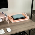 thumbnail image 7 of Mind Reader Stackable Paper Tray, Desktop Organizer, File Storage, Office, Plastic, 13.75"L x 10"W x 10.75"H, 4 Pcs., Pink, 7 of 7