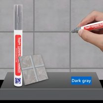 ACDANC Waterproof Grout Tile Pen Wall Grout Restorer Marker Pen for Bathroom Wall Floor Decontamination Seam Repair Pen 1 Pcs-Dark Gray