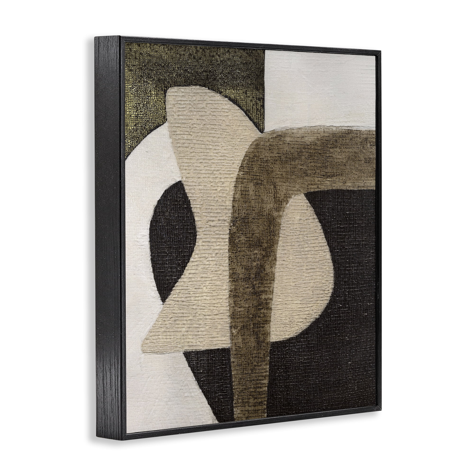 Stupell Industries Boho Modern Shape Pattern Abstract Painting Black Framed Art Print Wall Art, 24 x 30