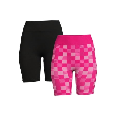 No Boundaries Juniors  Seamless Bike Shorts  2-Pack