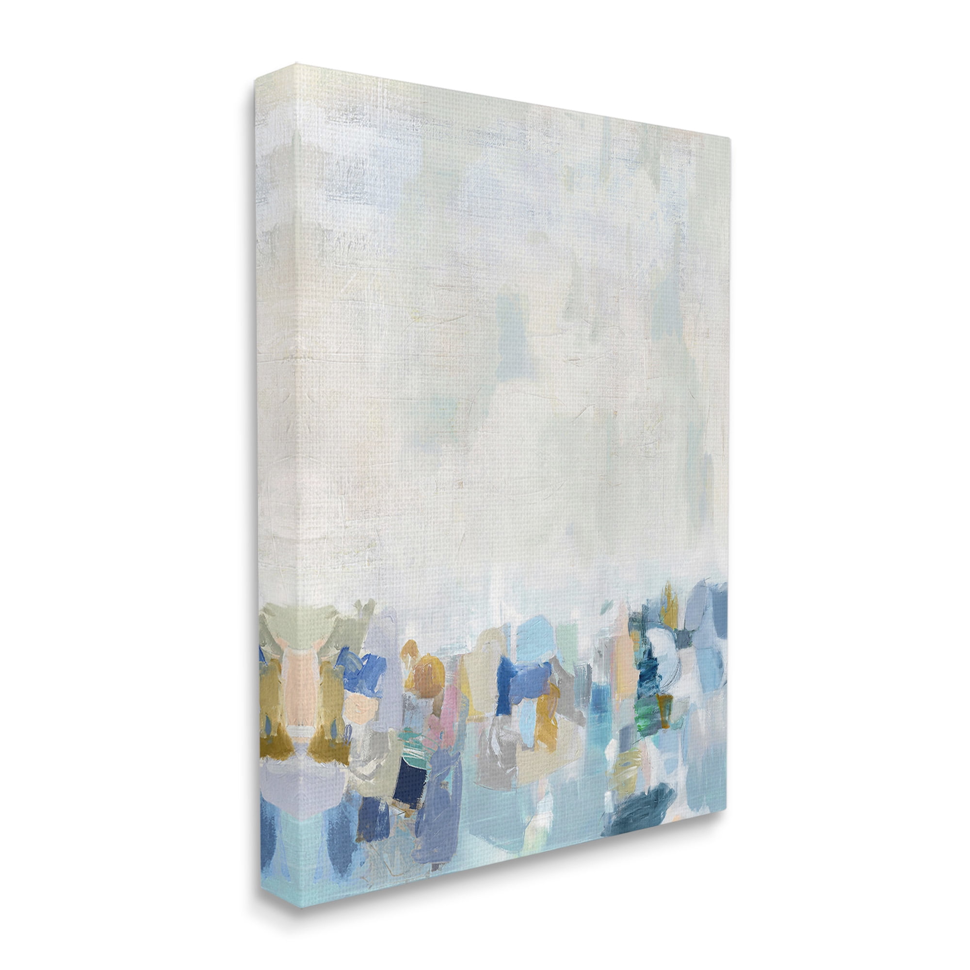 Stupell Industries Modern Blue Landscape Abstract Painting Gallery Wrapped Canvas Art Print Wall Art, 24 x 30