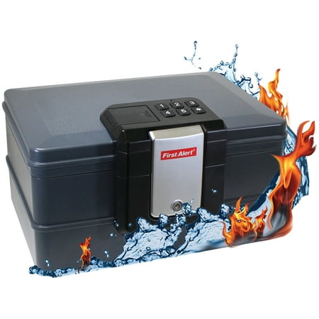 First Alert 2602DF Waterproof Fire Chest With Digital Lock (0.39 Cubic Ft)
