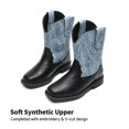 thumbnail image 2 of Botas DREAM PAIRS para Niños Pequeños Vaqueras Western Punta Cuadrada Azul Talla 9, 2 of 6
