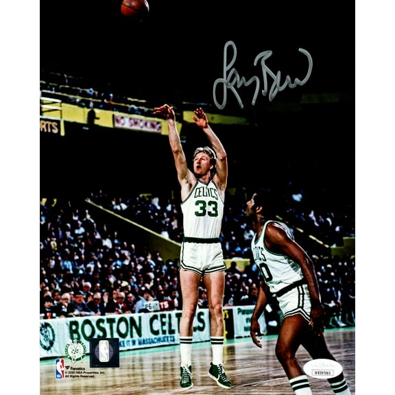 Larry Bird Autographed 8x10 Photo Boston Celtics JSA 230035