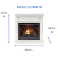 thumbnail image 6 of Duluth Forge Dual Fuel Ventless Gas Fireplace - 26,000 BTU, T-Stat Control, Antique White Finish, 6 of 9