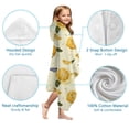 thumbnail image 7 of Yellow Lemon Fruit Slices White Pattern Hooded Bath Towel，60"x35" for Ages 3 To 12 Kids, Quick Dry Lightweight Soft Microfiber Hood Beach Towel Cover Up for Kids, 7 of 7
