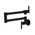 thumbnail image 2 of Chrome/brushed Nickel/ Black Wall Mounted Pot Filler Folding 2 Handles Single Cold Kitchen Faucet Tap ,High Water Flow Rate, 2 of 2