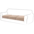 thumbnail image 1 of Housse de Coussin Extensible Housse de Coussin de Canapé Protecteur de Meubles Housse de Siège de Canapé pour Canapé 3 Pcs Housses de Coussin pour Canapé, Sable, 1 of 7