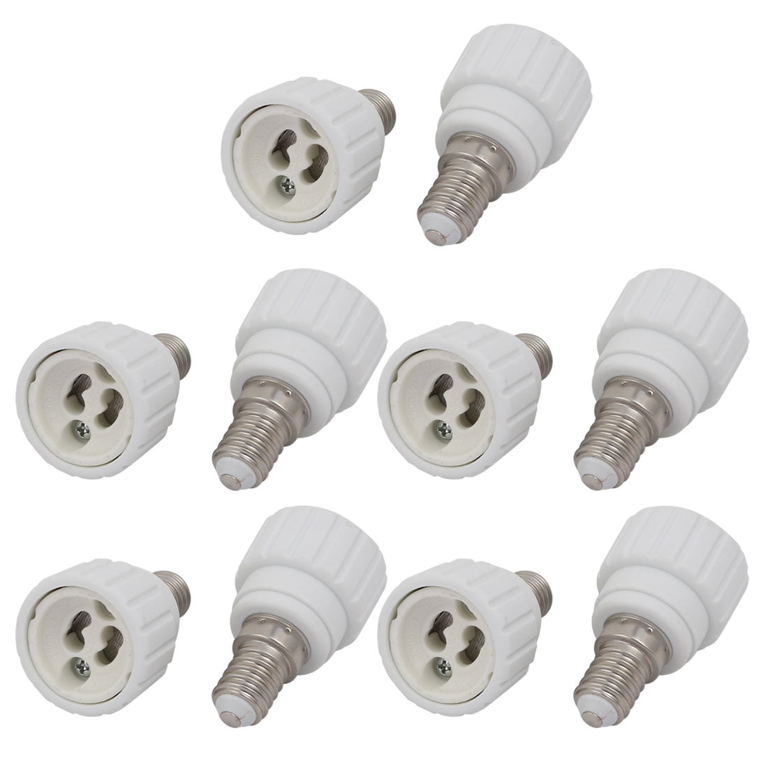 10pcs B22 to E14 Extender Adapter Converter Lamp Bulb Socket Holder White