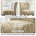 thumbnail image 4 of Roundhill Furniture Capa Print Fabric Armless Contemporary Accent Chair, Chalkboard Light Print, 4 of 10