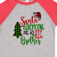 thumbnail image 4 of Inktastic Santa is Promoting Me to Big Brother Green Plaid Tree Boys Toddler T-Shirt, 4 of 5