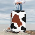 thumbnail image 7 of Susaid Brown Black Cow Print Elastic Washable Suitcase Cover with Hidden Zipper, Fits 18-32 Inch Luggage for Protection During Travel-Large, 7 of 7