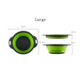 thumbnail image 4 of Collapsible Colander Filter Set 2 Pieces Of Sturdy Perforated Plastic Base Food Grade Round, Space-Saving Silicone Kitchen Foldable Food Filter (Large + Small), 4 of 5