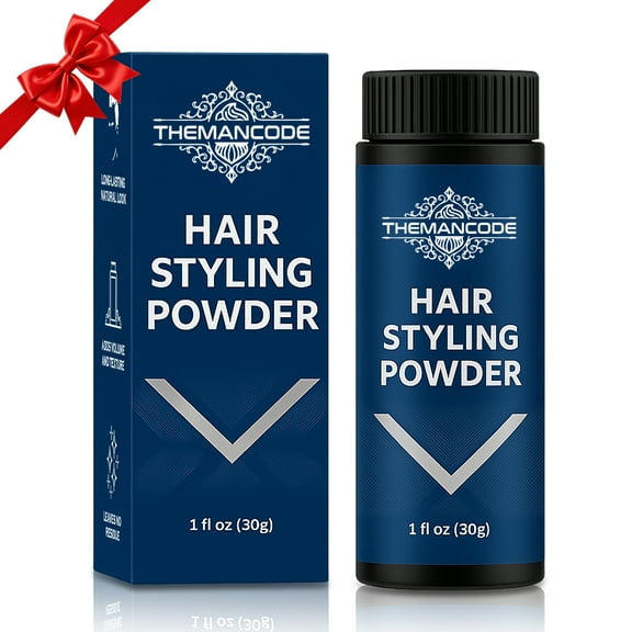 THEMANCODE Hair Styling Powder for Men & Son, Volumizing & Texturizing Powder, Long-Lasting Invisible Hold, Non-Sticky, Suitable for All Hair Types, Christmas & Stocking Stuffers for Men & Son, 30g